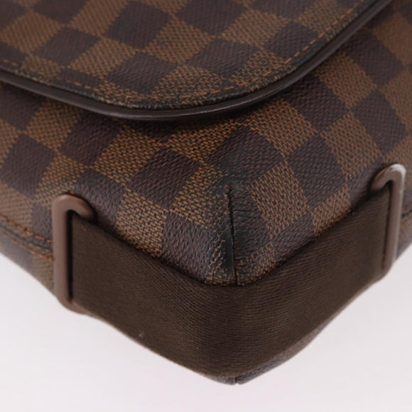LOUIS VUITTON Damier Ebene Brooklyn MM Shoulder Bag N51211 LV Auth 184412