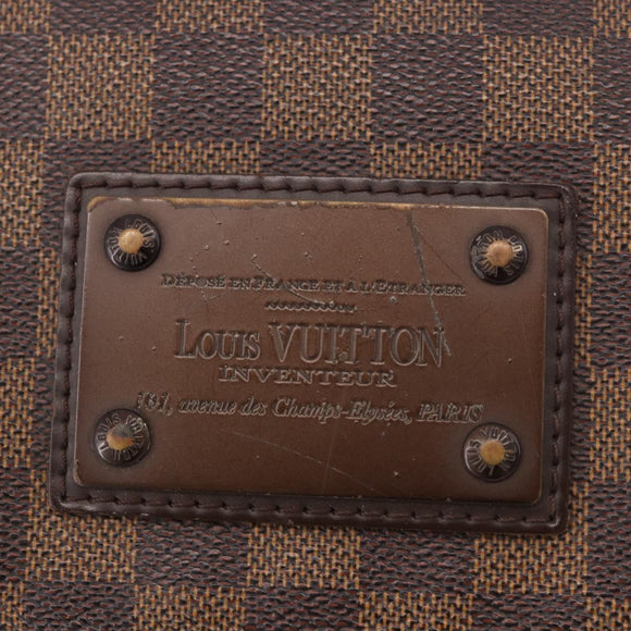 LOUIS VUITTON Damier Ebene Brooklyn MM Shoulder Bag N51211 LV Auth 184412