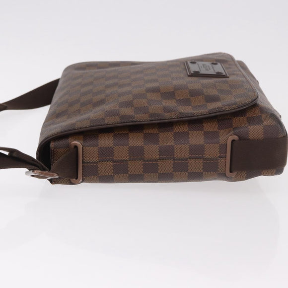 LOUIS VUITTON Damier Ebene Brooklyn MM Shoulder Bag N51211 LV Auth 184412