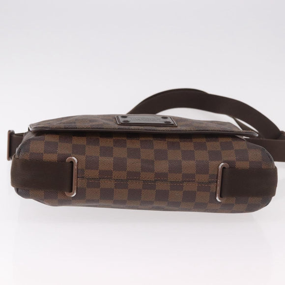 LOUIS VUITTON Damier Ebene Brooklyn MM Shoulder Bag N51211 LV Auth 184412