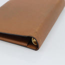 BVLGARI Day Planner Cover Leather Brown Gold Auth 184414-15