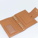 BVLGARI Day Planner Cover Leather Brown Gold Auth 184414-8