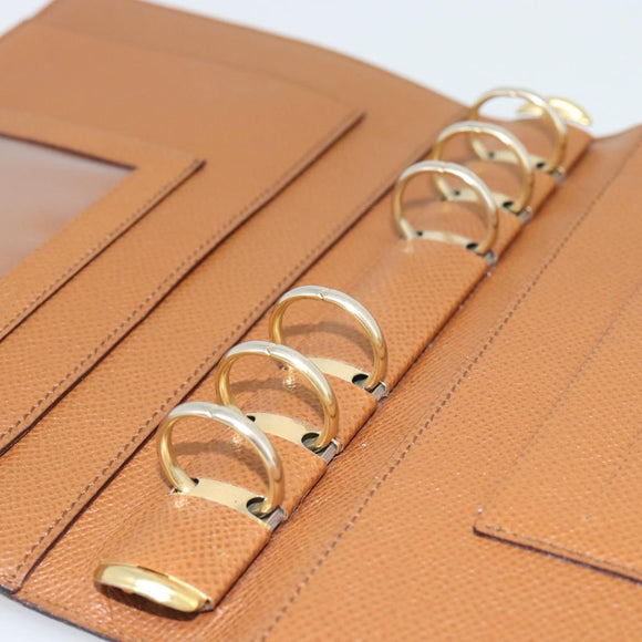 BVLGARI Agenda-omslag Leer Bruin Goud Authentiek 184414
