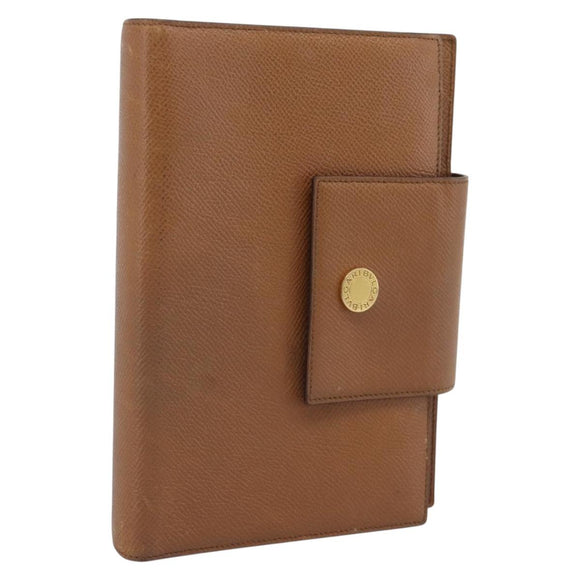 BVLGARI Agenda-omslag Leer Bruin Goud Authentiek 184414