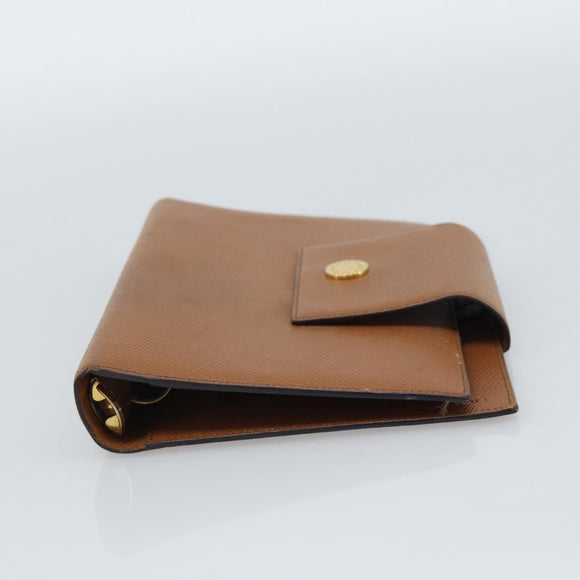 BVLGARI Agenda-omslag Leer Bruin Goud Authentiek 184414