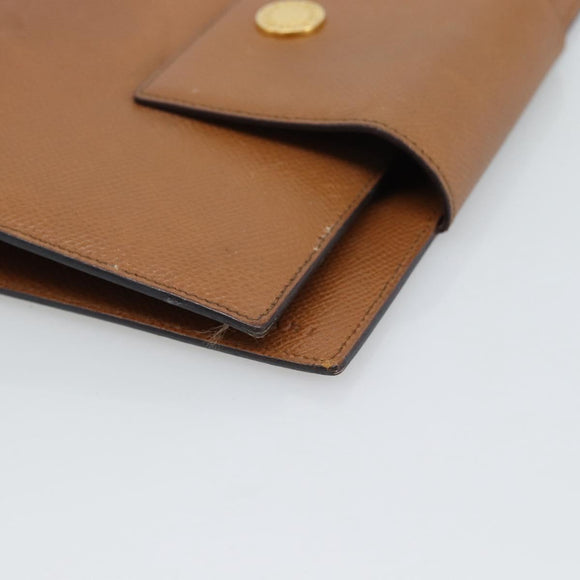BVLGARI Agenda-omslag Leer Bruin Goud Authentiek 184414