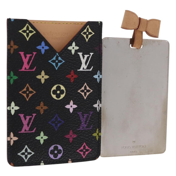 LOUIS VUITTON Monogram Multicolor Etui Spiegel Zwart M92651 LV Auth 184415V