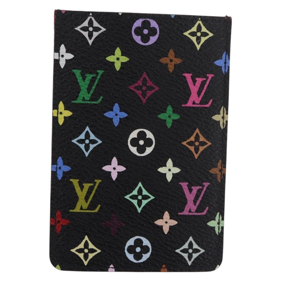 LOUIS VUITTON Monogram Multicolor Etui Spiegel Zwart M92651 LV Auth 184415V