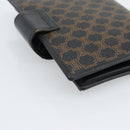 CELINE Macadam Canvas Day Planner Cover PVC Leather Black Gold Auth 184416-11