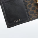 CELINE Macadam Canvas Day Planner Cover PVC Leather Black Gold Auth 184416-13
