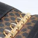 CELINE Macadam Canvas Day Planner Cover PVC Leather Black Gold Auth 184416-18