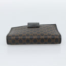 CELINE Macadam Canvas Day Planner Cover PVC Leather Black Gold Auth 184416-5