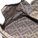 FENDI Zucca Canvas Vanity Pouch Black Brown Auth 184417-18