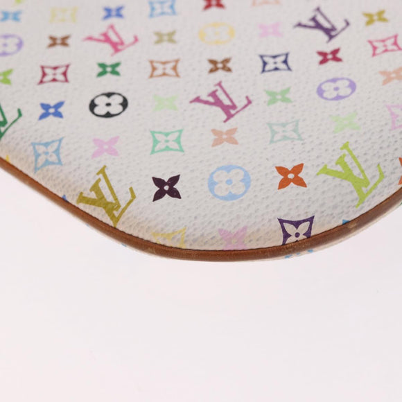 LOUIS VUITTON Monogram Multicolor Pochette GM Pouch White M60027 LV Auth 184418A