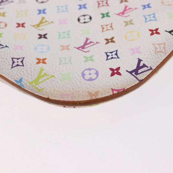 LOUIS VUITTON Monogram Multicolor Pochette GM Pouch White M60027 LV Auth 184418A