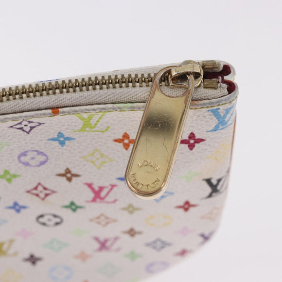 LOUIS VUITTON Monogram Multicolor Pochette GM Pouch White M60027 LV Auth 184418A