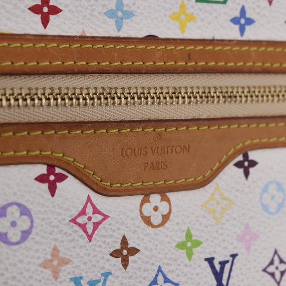 LOUIS VUITTON Monogram Multicolor Pochette GM Pouch White M60027 LV Auth 184418A