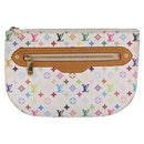 LOUIS VUITTON Monogram Multicolor Pochette GM Pouch White M60027 LV Auth 184418A-13