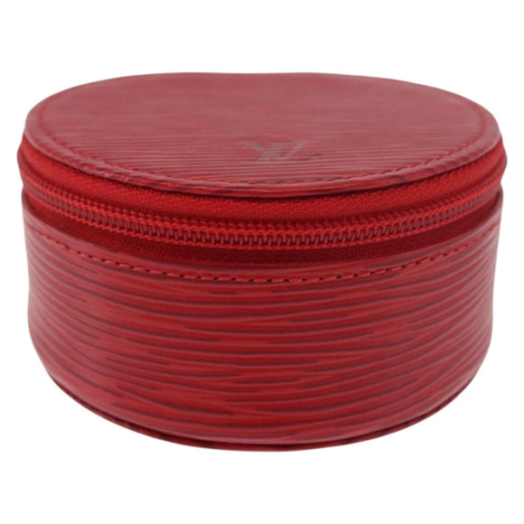LOUIS VUITTON Epi Ecrin bijou 8 Jewelry Box Red M48227 LV Auth 184419V