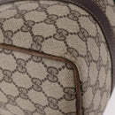 GUCCI GG Supreme Web Sherry Line Handtas PVC Beige Goud Rood Auth 184430-10