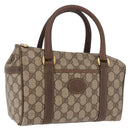 GUCCI GG Supreme Hand Bag PVC Beige Gold 000 58 0093 Auth 184431-1