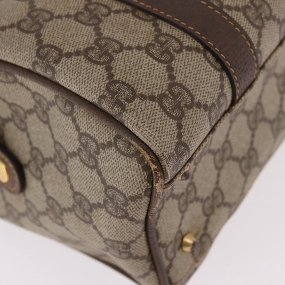 GUCCI GG Supreme Hand Bag PVC Beige Gold 000 58 0093 Auth 184431