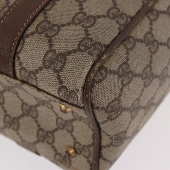 GUCCI GG Supreme Hand Bag PVC Beige Gold 000 58 0093 Auth 184431