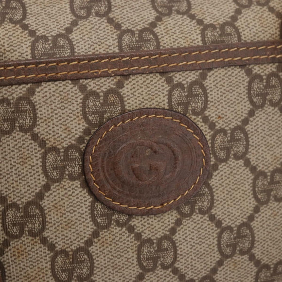 GUCCI GG Supreme Hand Bag PVC Beige Gold 000 58 0093 Auth 184431