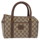 GUCCI GG Supreme Hand Bag PVC Beige Gold 000 58 0093 Auth 184431-13