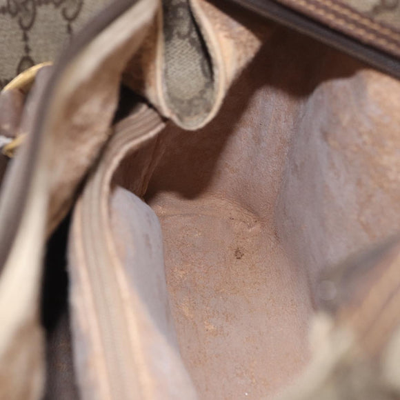 GUCCI GG Supreme Hand Bag PVC Beige Gold 000 58 0093 Auth 184431
