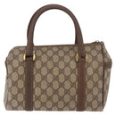 GUCCI GG Supreme Hand Bag PVC Beige Gold 000 58 0093 Auth 184431-2