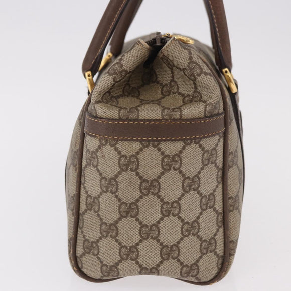 GUCCI GG Supreme Hand Bag PVC Beige Gold 000 58 0093 Auth 184431