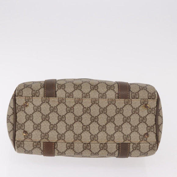 GUCCI GG Supreme Hand Bag PVC Beige Gold 000 58 0093 Auth 184431