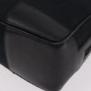 GUCCI Hand Bag Canvas Black Gold Auth 184433-11