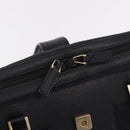 GUCCI Hand Bag Canvas Black Gold Auth 184433-15
