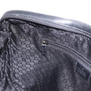 GUCCI Hand Bag Canvas Black Gold Auth 184433-20