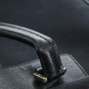 GUCCI Hand Bag Canvas Black Gold Auth 184433-23