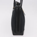 GUCCI Hand Bag Canvas Black Gold Auth 184433-5