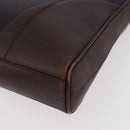 PRADA Shoulder Bag Leather Navy Silver Auth 184434-15