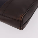 PRADA Shoulder Bag Leather Navy Silver Auth 184434-17