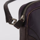 PRADA Shoulder Bag Leather Navy Silver Auth 184434-18