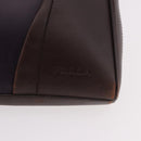 PRADA Shoulder Bag Leather Navy Silver Auth 184434-19