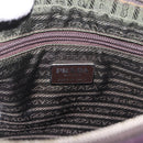 PRADA Shoulder Bag Leather Navy Silver Auth 184434-20