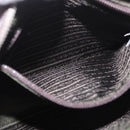 PRADA Shoulder Bag Leather Navy Silver Auth 184434-24