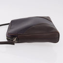 PRADA Shoulder Bag Leather Navy Silver Auth 184434-4
