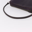 PRADA Shoulder Bag Leather Navy Silver Auth 184434-7