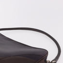 PRADA Shoulder Bag Leather Navy Silver Auth 184434-14