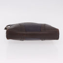 PRADA Shoulder Bag Leather Navy Silver Auth 184434-5