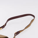 CARTIER Shoulder Bag Leather Beige Gold Auth 184435-8