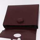 CARTIER Must Line Hand Bag Leather Bordeaux Gold Auth 184437A-16